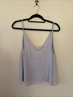 Lace-Trim Lavender Spaghetti Strap Camisole